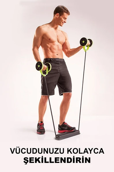 Çok Fonksiyonlu Karın ve Vücut Egzersiz Aleti Tekerlekli Spor Aparatı, Ev ve Salon Kullanımı - 5