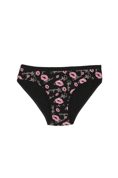 İNSPİRA Pamuklu Elastan Kadın Külot Baskılı 3’lü Paket Kiss Öpücük Dudak Desenli - 3