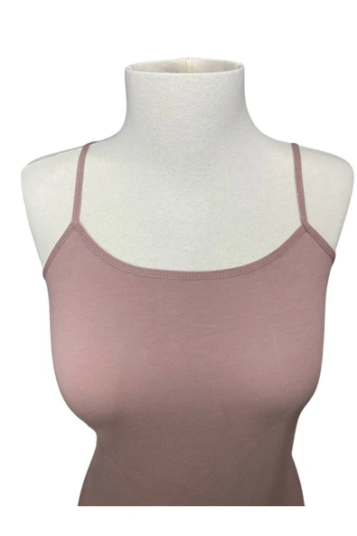 İNSPİRA İp Askılı Düz Pamuklu Likralı Penye Kadın Atlet Ribana Kumaş 4'Lü Paket - 6