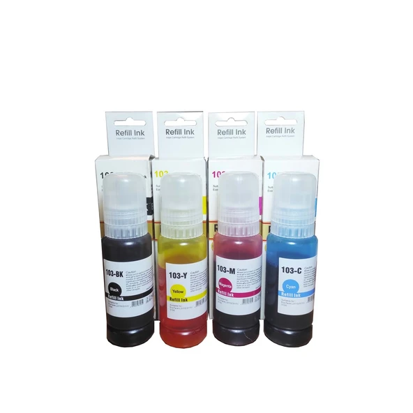 Perfix | Epson 103 Sarı Muadil Toner 70Ml ( L3110 - L3111 - L3150 - L3151 - L5190 - C13T00S14A - T00S14A ) - 5
