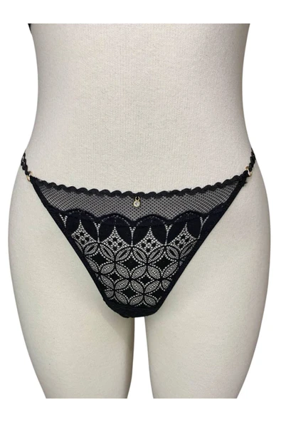 İNSPİRA Dantel Detaylı Kapsız Likralı Sütyen Külot Takımı İç Giyim Slip Külot Brazilyan - 4