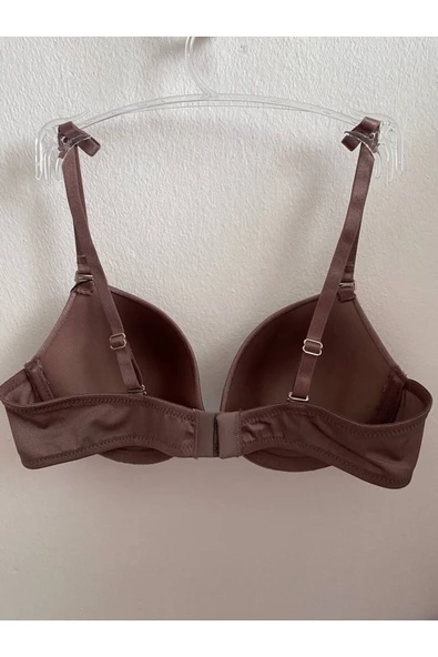 İNSPİRA Micro Basic Desteksiz Süngerli Tak Çıkar Askılı Bronz Kahve Sütyen - 4