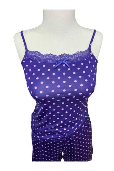 İNSPİRA Askılı Şortlu Pijama Takımı Modal Viskon Karışım - 3