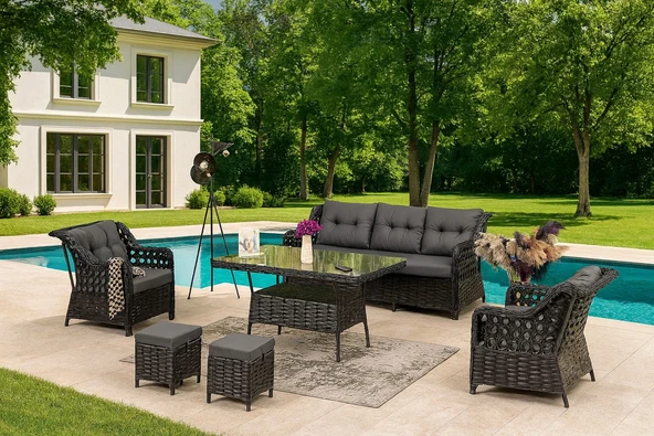 Ayaz Garden Rattan Bahçe ve Balkon Takımı GARANTİLİ