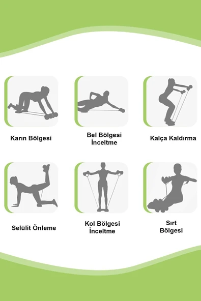 Çok Fonksiyonlu Karın ve Vücut Egzersiz Aleti – Tekerlekli Spor Aparatı, Ev ve Salon Kullanımı - 4