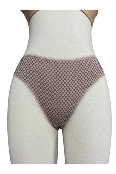 İNSPİRA Dantel Detaylı Kadın Desenli String Tanga Külot 2Li Paket - 4