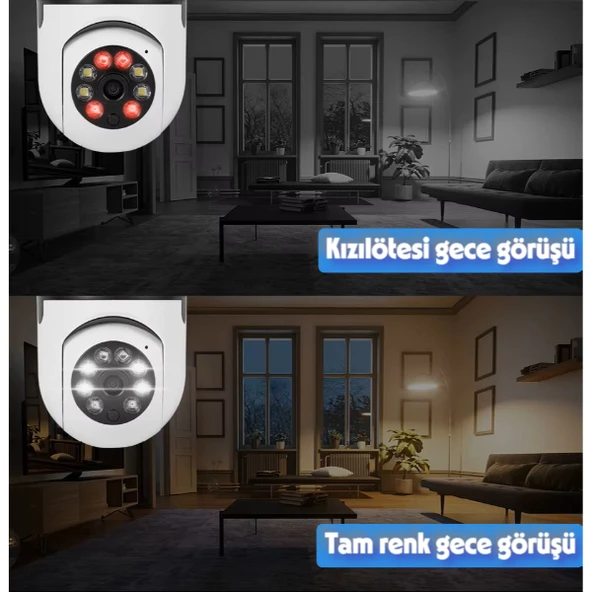 Periboia Duy Girişli Kablosuz Ampul Kamera - 2
