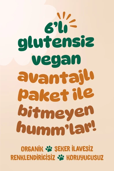 Humm Organic Organik 2'li Karma Vegan Mini Küpler Paketi 30g X 6 Adet - 2