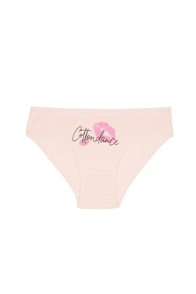 İNSPİRA Pamuklu Elastan Kadın Külot Baskılı 3’lü Paket Kiss Öpücük Dudak Desenli - 4