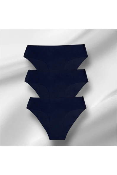 İNSPİRA Kadın 3'lü Dikişsiz Lazer Kesim Iz Yapmaz Likralı Bikini Slip Külot - 2