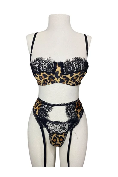 İNSPİRA Sütyen külot jartiyer takımı 3’lü set - 2