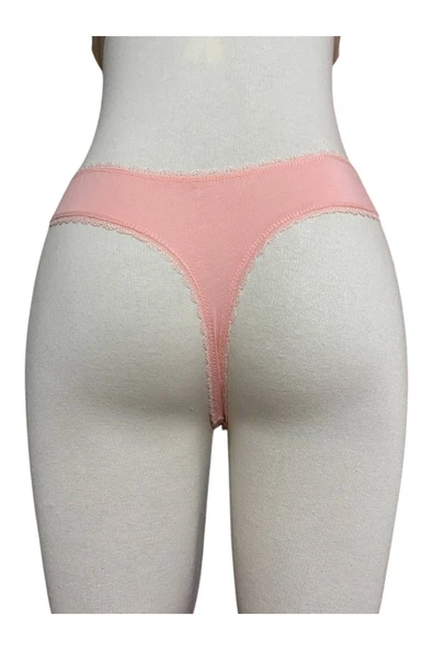 İNSPİRA Dantel Detaylı Kadın Desenli String Tanga Külot 2Li Paket - 3