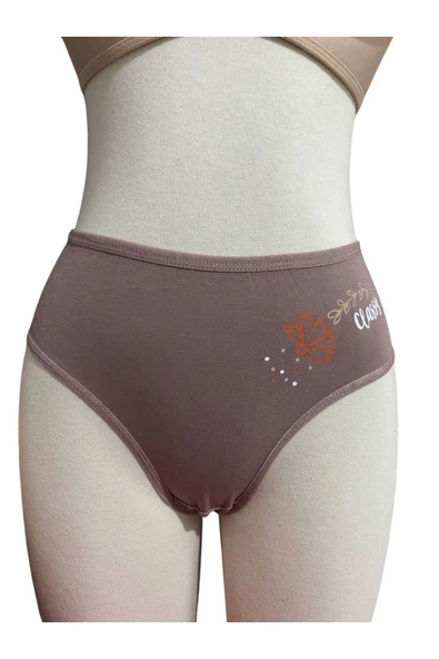 İNSPİRA Büyük Beden Külot 2 Li Paket Yüksel Bel Düz Desenli