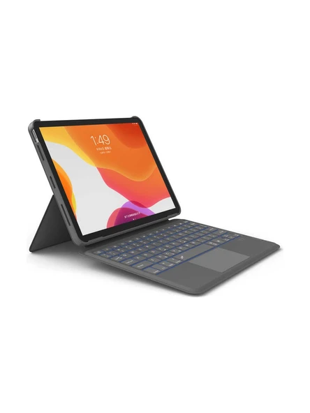 Wiwu Apple iPad Pro 11 2022 M2 Wiwu Combo LED Işıklı Magnetik Standlı Klavyeli Kılıf Touchpad Özellikli - 1