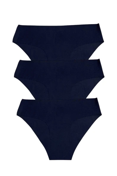 İNSPİRA Kadın 3'lü Dikişsiz Lazer Kesim Iz Yapmaz Likralı Bikini Slip Külot