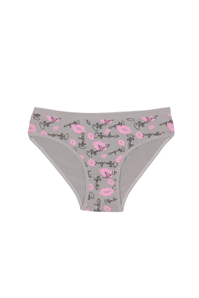 İNSPİRA Pamuklu Elastan Kadın Külot Baskılı 3’lü Paket Kiss Öpücük Dudak Desenli - 2