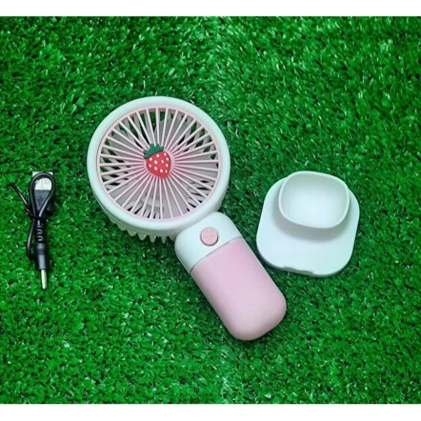 Periboia Sevimli Tasarımlı Telefon Tutuculu El Fanı - 3