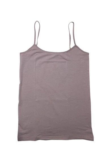 İNSPİRA İp Askılı Düz Pamuklu Likralı Penye Kadın Atlet Ribana Kumaş 4'Lü Paket - 7