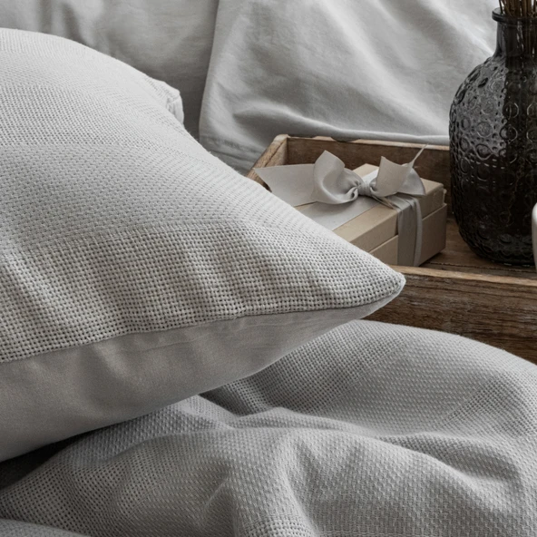 Schafer Home Etamine Pamuk ÇK Nevresim Takımı 4 Parça-Gri - 3