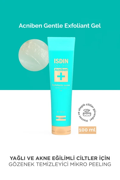 ISDIN Acniben Gentle Exfoliant Gel 100 ml Yağlı ve Akne Eğilimli Ciltler İçin Gözenek Temizleyici Peeling ürün görseli