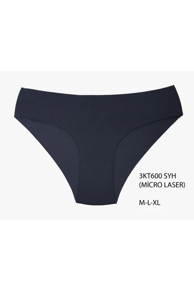 İNSPİRA Micro Lazer Kesim Külot Micro Kumaş 3 lü Paket Siyah Vizon Ten Rengi Naylonumsu Doku Değildir - 3