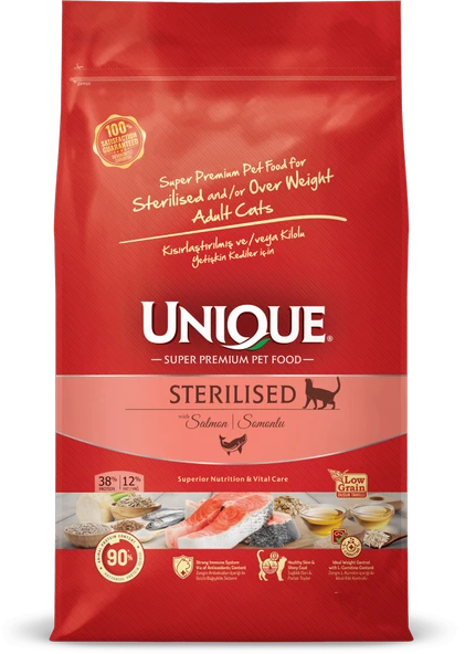 UNIQUE Sterilised somonlu 1.5kg kuru kedi maması - 1