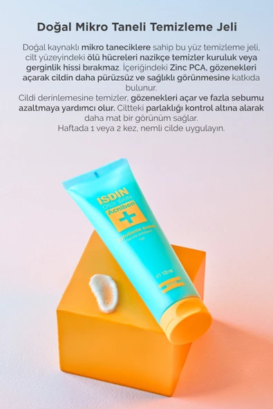 ISDIN Acniben Gentle Exfoliant Gel 100 ml Yağlı ve Akne Eğilimli Ciltler İçin Gözenek Temizleyici Peeling - Resim 2