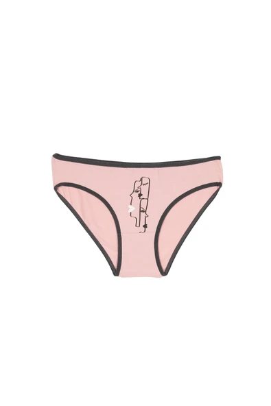 İNSPİRA Pamuklu Elastan Kadın 3’lü Paket Yüz Desenli Klasik Külot - 4