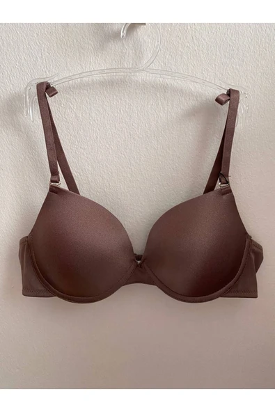 İNSPİRA Micro Basic Desteksiz Süngerli Tak Çıkar Askılı Bronz Kahve Sütyen - 3