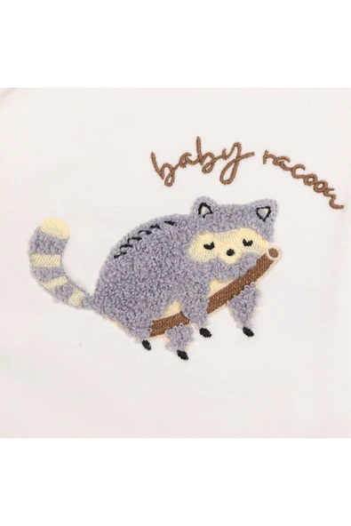 Little Life Yenidoğan Süzene Nakışlı 5li Askı Hastane Çıkışı Erkek Bebek Sarı Yenidoğan - 4