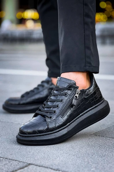 KB-309  Kuback Kömür Fermuar Ve Bağcıklı  Günlük Erkek  Ayakkabı - Resim 3