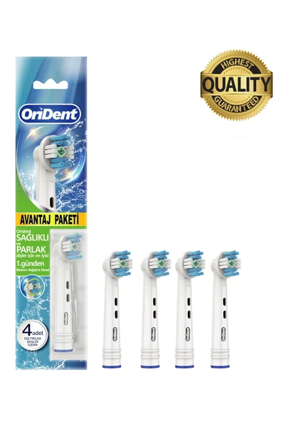 Orident Whitening Pro Oral B Uyumlu 4 Adet Yedek Başlık - Beyazlatma Teknolojisi & Premium Quality ürün görseli