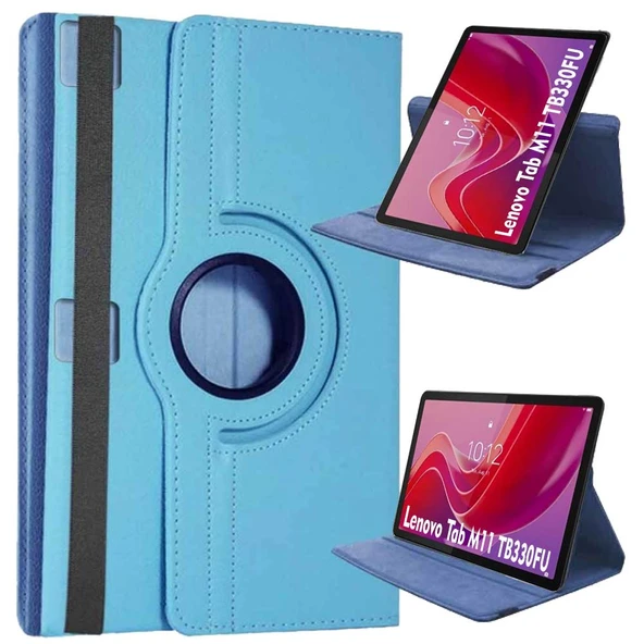 Lenovo Tab M11 TB330FU Uyumlu Döner Standlı Tablet Kılıfı - Resim 5