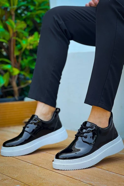 KB-X3  Kuback Siyah Rugan  Bağcıklı  Günlük Erkek  Ayakkabı - 3