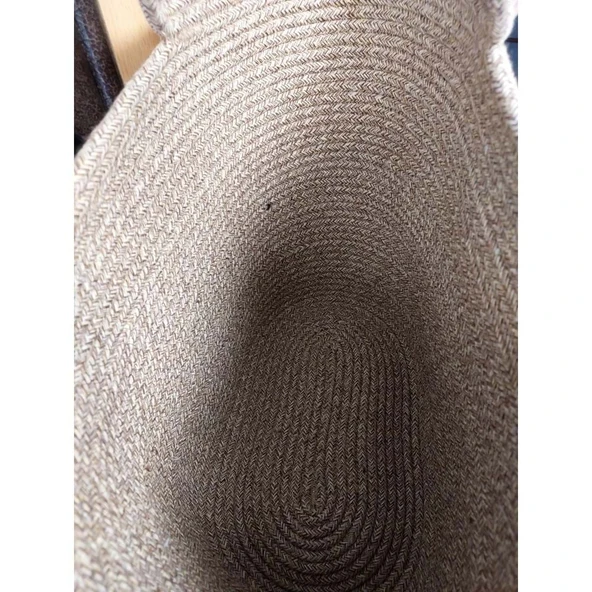 Doğal Hasır Jüt El Örmesi Günlük Kullanım ve Plaj İçin Uygun Bayan Çanta-Bej Kırçıllı