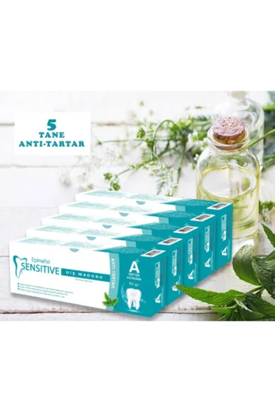 Epinafol Sensitive Diş Macunu Anti-tartar 5 li Set ürün görseli