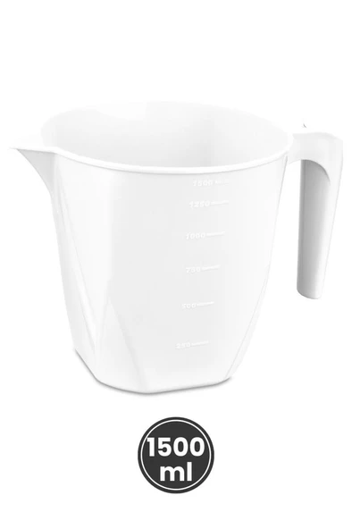 3’lü WC Tuvalet Temzilk Seti, Klasik WC Fırça Takımı + Maşrapa 1,5 Lt + Sessiz WC Kapağı Seti BEYAZ - Resim 4