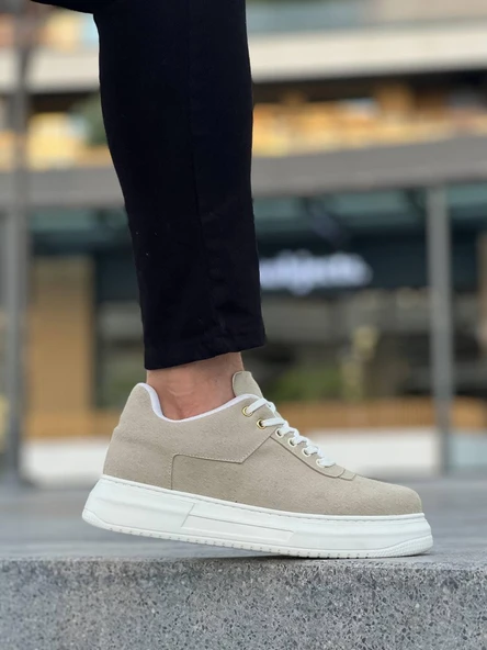 KB-X20 Kuback Bej Süet  Günlük Erkek Ayakkabı - Resim 4