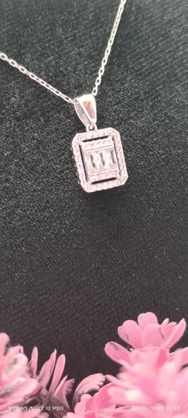 BAGET TAŞLI KOLYE YÜZÜK KÜPE SET - 2