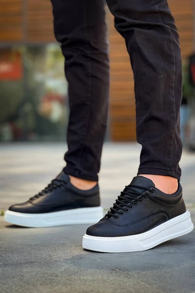 KB-005 Kuback Siyah Cilt Bağcıklı  Günlük Erkek  Ayakkabı - Resim 3