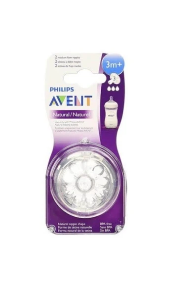 Philips Avent Natural 3m+ Biberon Emziği 2 Li - 2