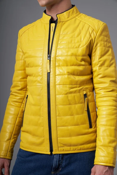 Bruno Sarı Deri Mont 111638 - 3