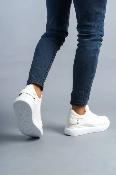 KB047  Kuback Beyaz Crocodile Günlük Erkek  Ayakkabı - Resim 2