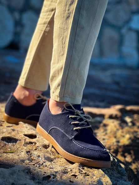 KB-X5 Kuback Lacivert  Süet Bağcıklı  Günlük Erkek Ayakkabı ürün görseli