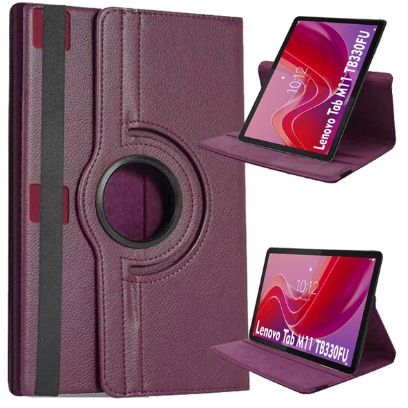 Lenovo Tab M11 TB330FU Uyumlu Döner Standlı Tablet Kılıfı - Resim 2