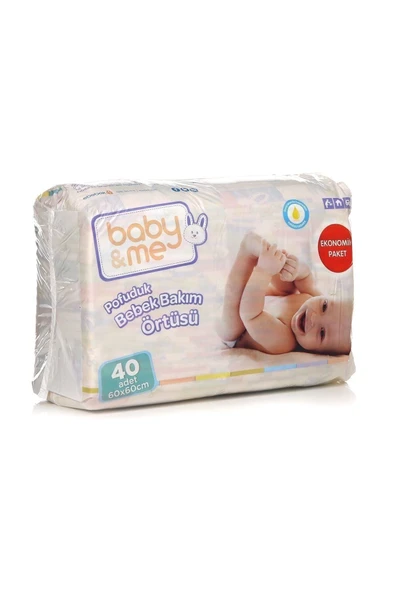 Baby&Me Pofuduk Alt Değiştirme Örtüsü 60x60 Cm 40 Adet - 3