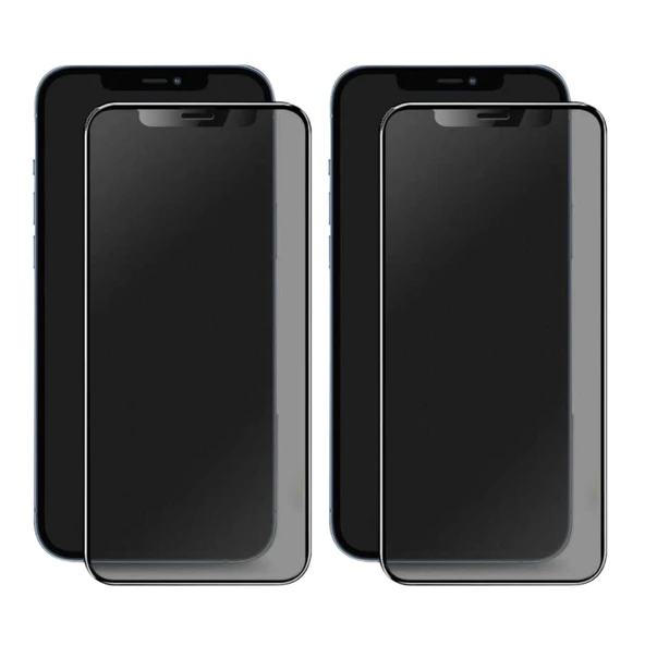 iPhone 14 Pro Max Uyumlu Tam Kaplayan Gizlilik Filtreli Mat Seramik Hayalet Ekran Koruyucu x2