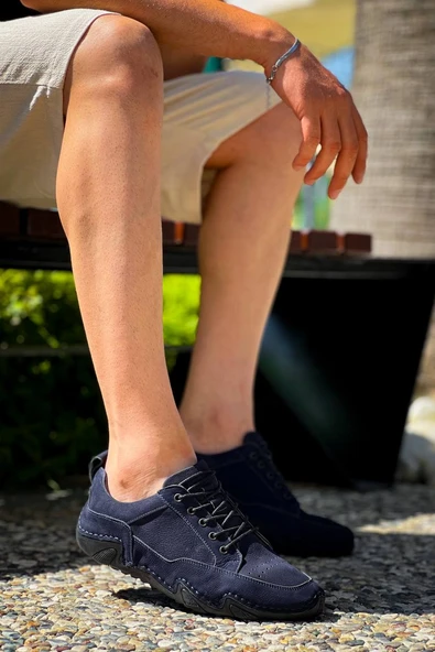 KBDX1 Kuback Lacivert Deri Günlük Erkek Ayakkabı ürün görseli 1