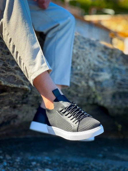 KB-112   Kuback Siyah Triko Bağcıklı  Günlük Erkek  Ayakkabı - 2