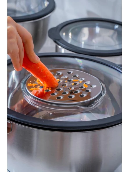 Acar Focus Pro Rendeli 9 Parça Karıştırma Saklama Kabı Siyah 08120 - 8